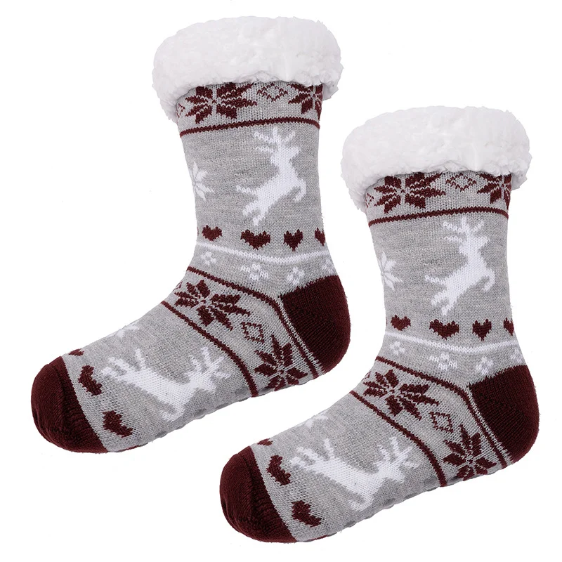 Letclo™ New Christmas Thick Non-slip Socks Slippers letclo Letclo