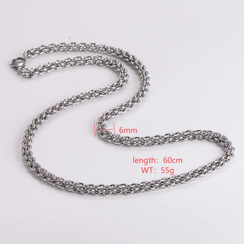 Casual Basic Punk Solid Color 304 Stainless Steel Unisex Necklace