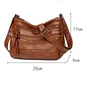 Fashion Multi-layer Women's Backpack Trendy Lightweight Simple Soft Leather Messenger Bag