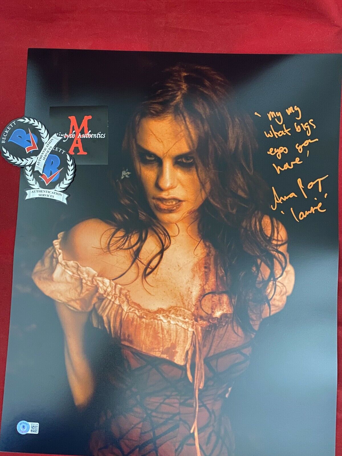 ANNA PAQUIN AUTOGRAPHED SIGNED 16x20 Photo Poster painting! TRICK 'R TREAT! LAURIE! BECKETT COA!