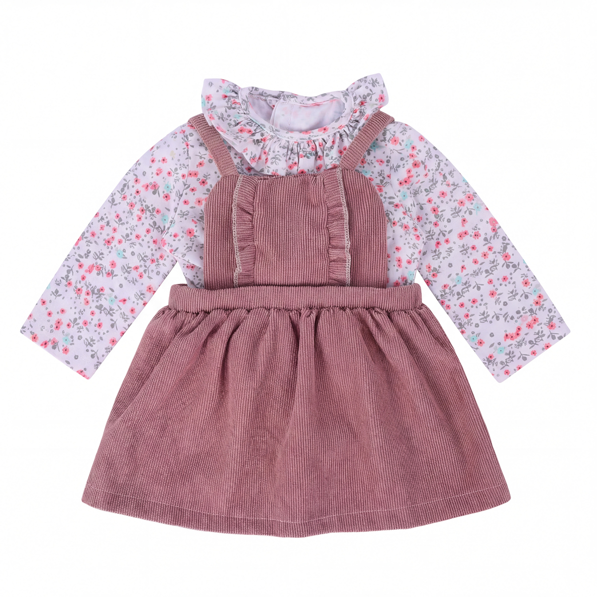 Spring into Style: 20″ Floral Print Dress Set for Reborn Babies