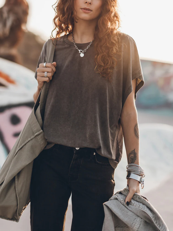 Vintage Bat Sleeve Temperament Women's Vest tjj Shicloths