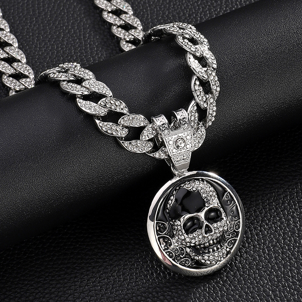 Trendy Hip Hop Skull Cuban Necklace