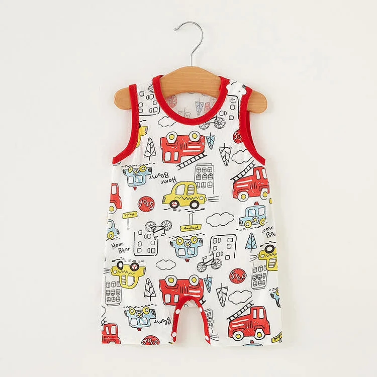Baby Cars Super Thin Sleeveless Romper