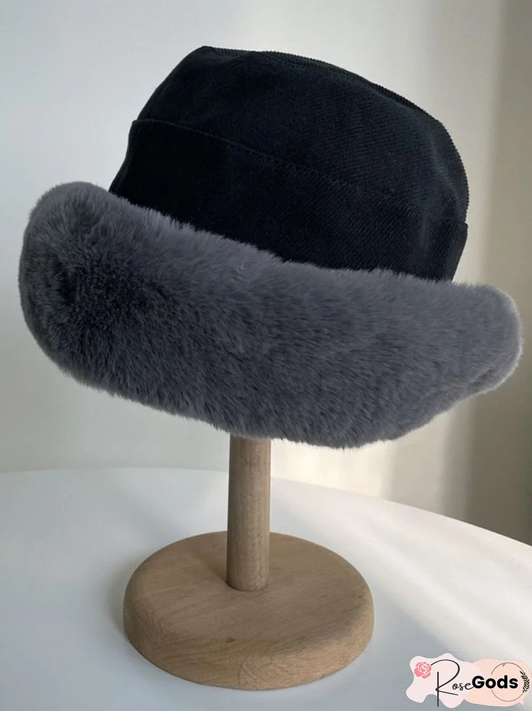 Casual Lamb Fleece Faux Fur Hat Autumn Winter Thickening Plus Velvet Outdoor Sports Daily Warming Accessories