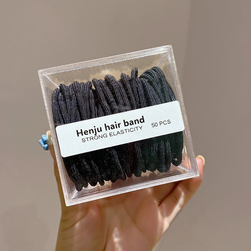 Canned Rubber Band Women’s Tie Head High Elastic Durable Hair Rope Tie Head New Rubber Band High Ponytail Hair Rope Hair Ring