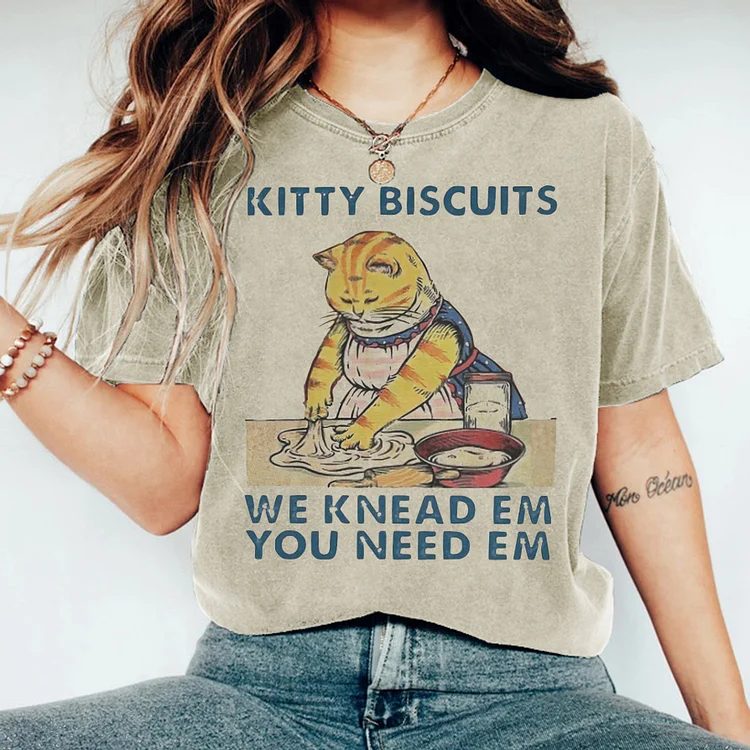 Funny Kitty Biscuits Tshirt