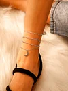 Bohemian Moon Beads Four-pieces Footchain Accessories