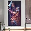 (US Only)Phoenix 5D DIY Full Drill Round Diamond Painting Kit Home Wall Decor 40x80cm