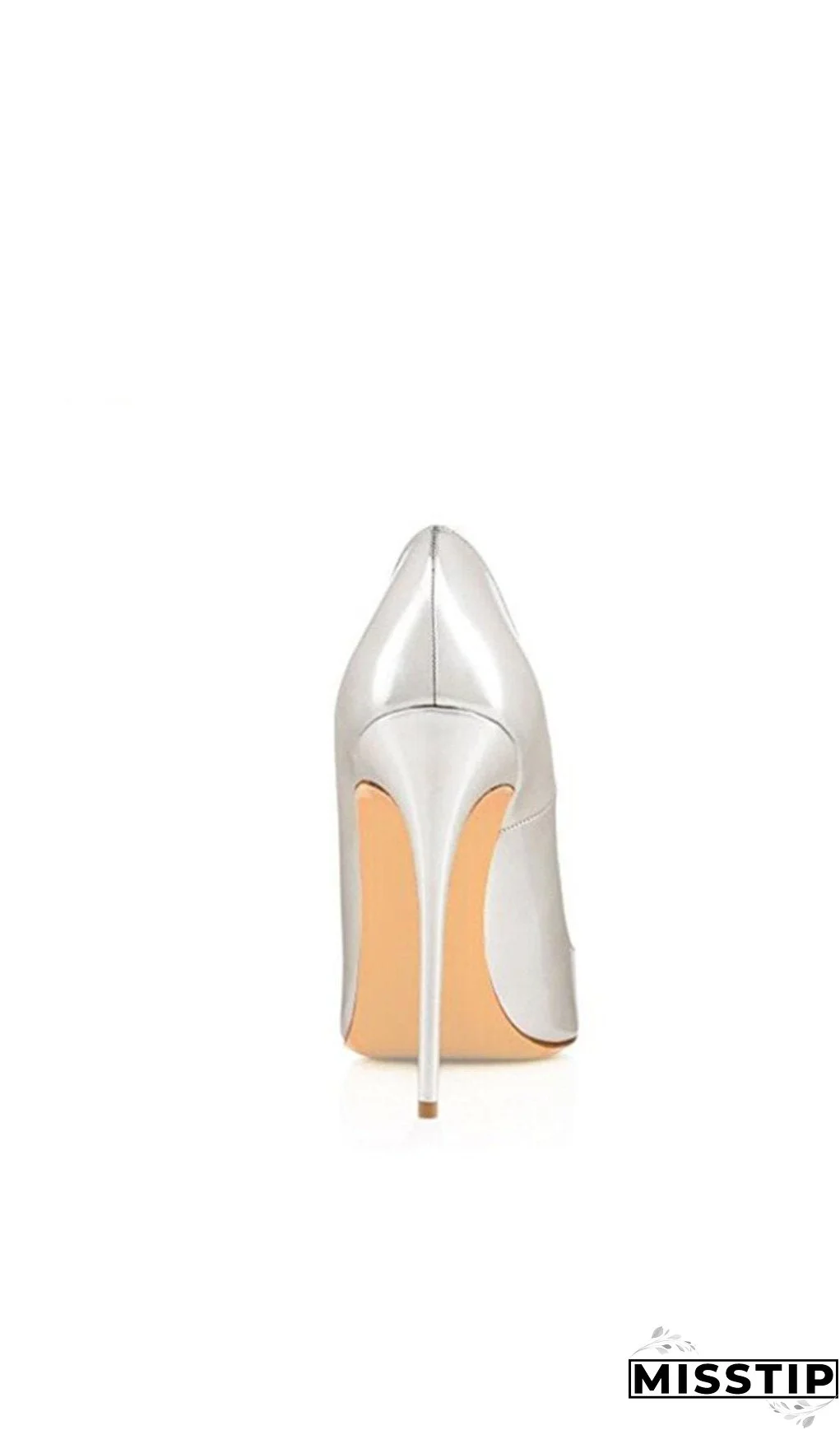 Silver Stiletto High Heel Shoes