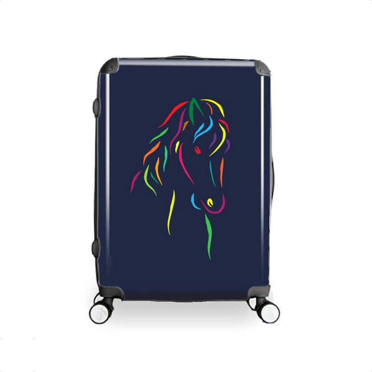 Horse Head Colorful, Horse Hardside Luggage