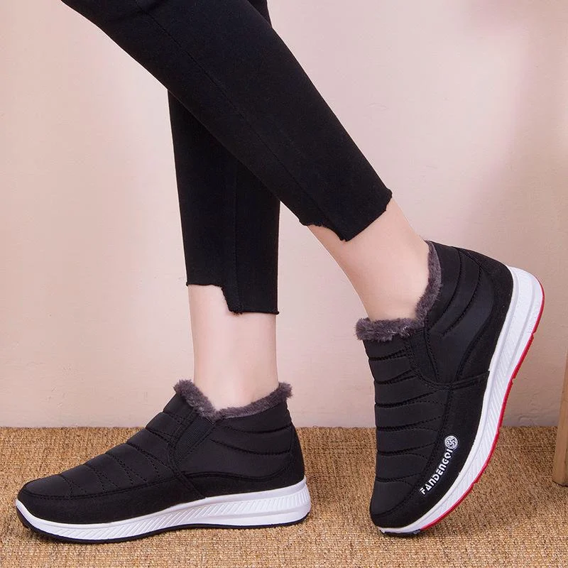 Cotton Daily Flat Heel Split Joint Sneakers