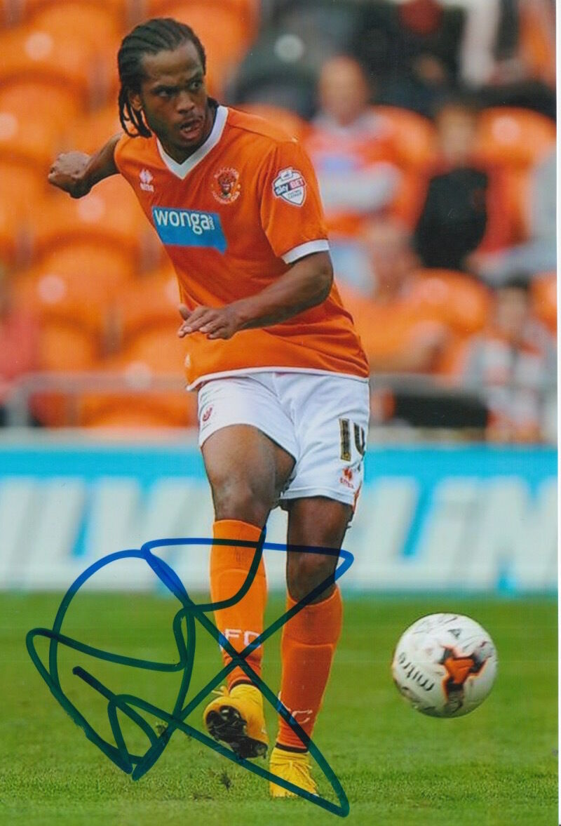 BLACKPOOL HAND SIGNED NATHAN DELFOUNESO 6X4 Photo Poster painting 1.