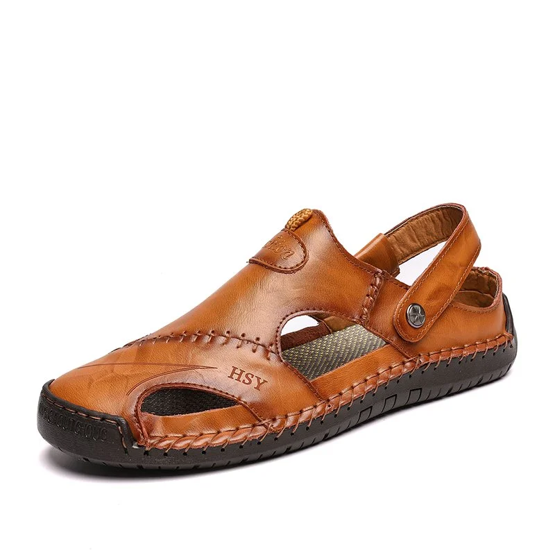 Mqq Orthopedic Shoes Men's  Orthpetic Durable Genuine Leather Sandals