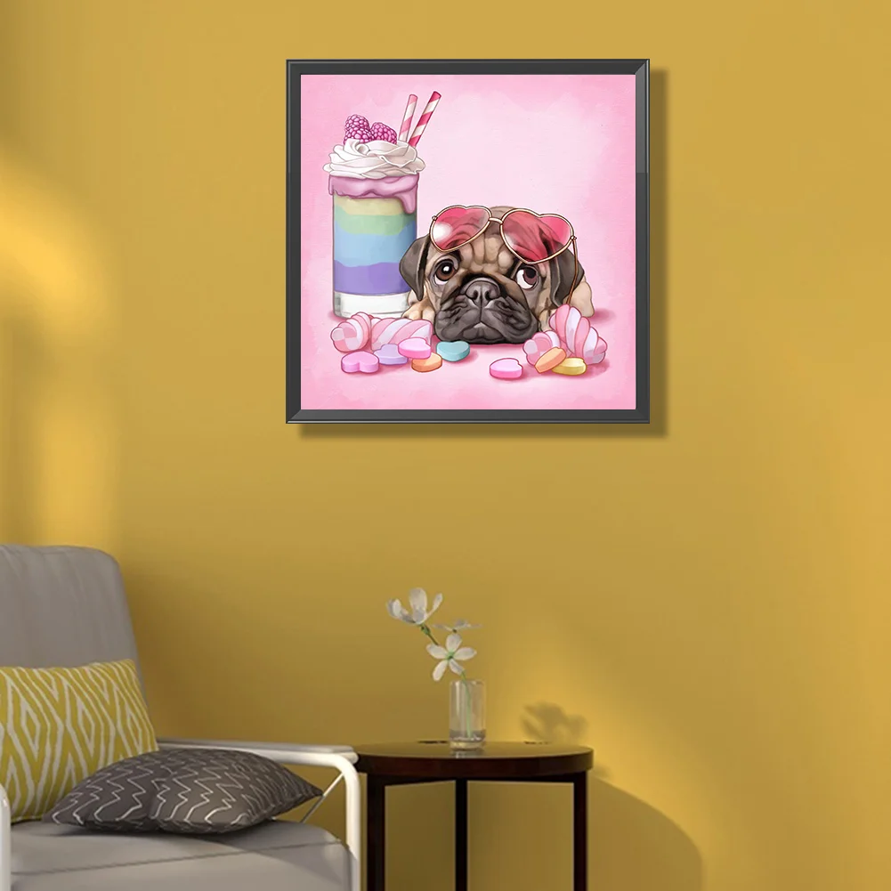 Partial AB Diamond Painting - Full Round Drill - Dog(Canvas|50*50cm)