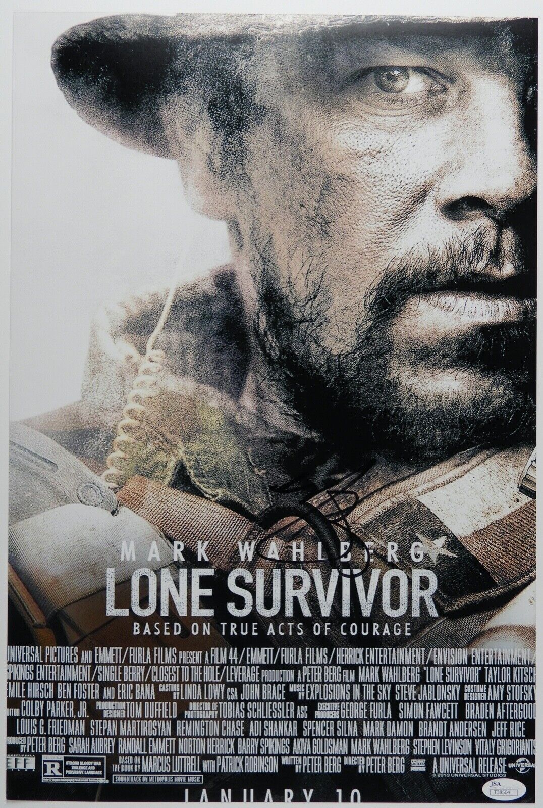 Mark Wahlberg JSA Signed Autograph 12 x 18 Lone Survivor