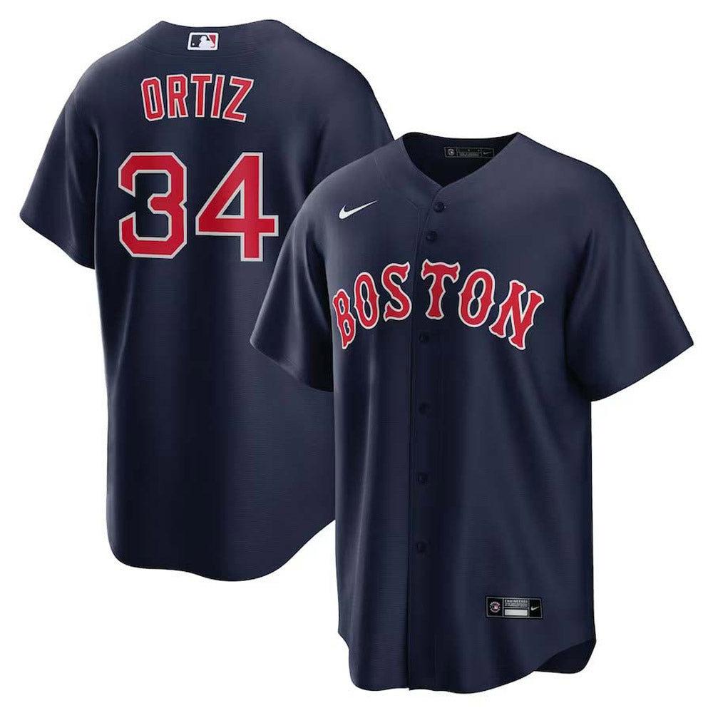 Men's Boston Red Sox David Ortiz Replica Alternate Jersey - Navy mysite