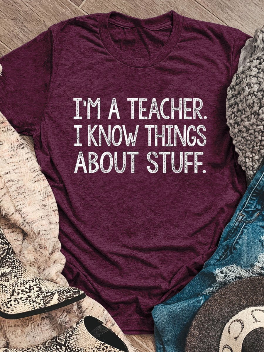 I'm A Teacher Print Short Sleeve T-shirt