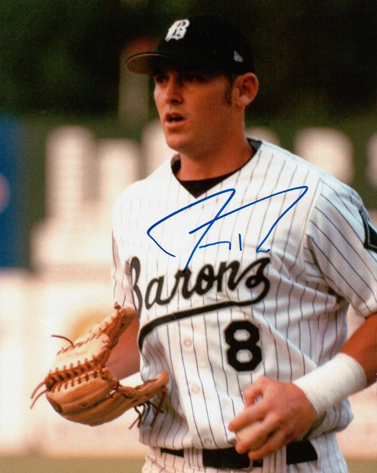 Jeremy Reed Signed 8X10 Photo Poster painting Autograph Birmingham Barons on Field w/COA Auto