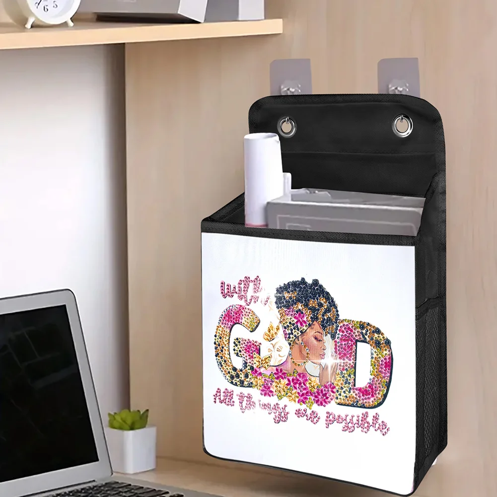 DIY Letter GOD Diamond Painting Storage Bag Diamond Art Sundries Holder Bag
