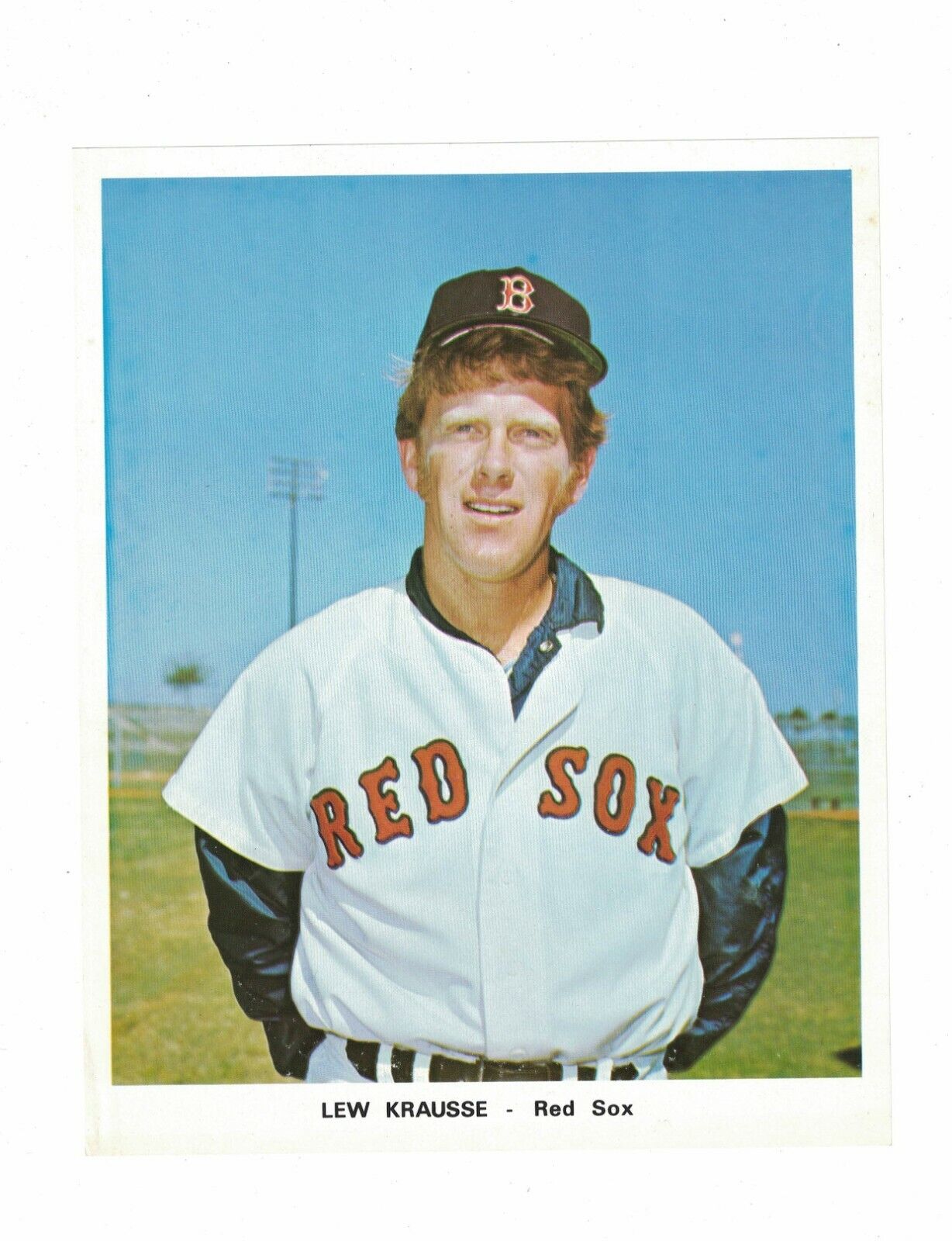 Lew Krausse Boston Red Sox 1970's Team Issued 7 x 8 3/4