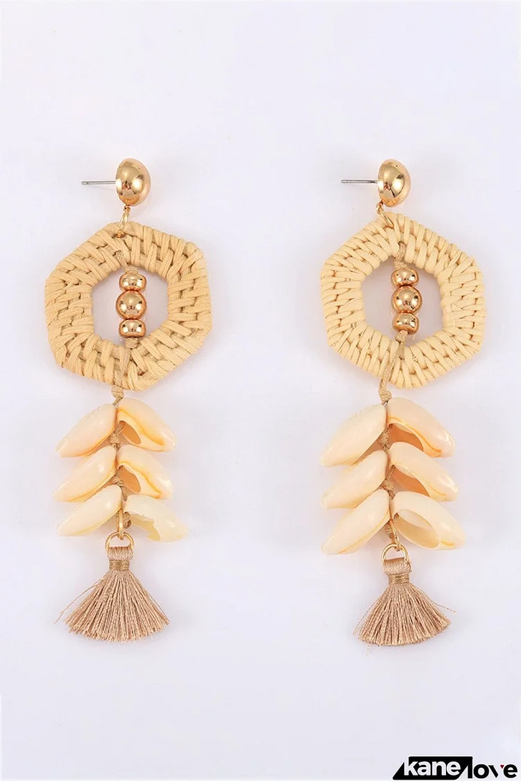 Tassel Shell Copper Earrings