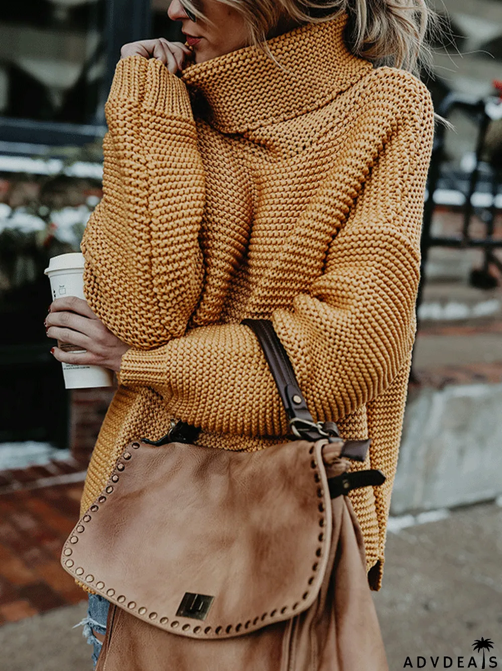 women's turtleneck casual sweater