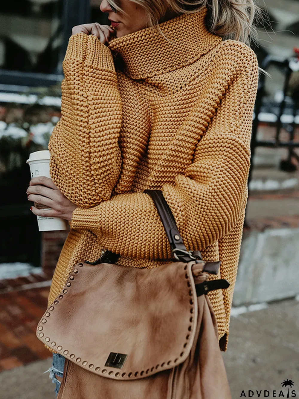 women's turtleneck casual sweater