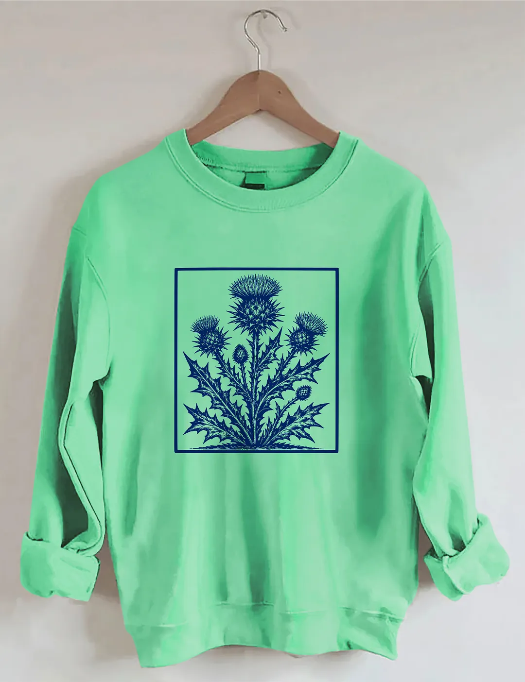 Thistle Scottish Wildflower Nature Lover Sweatshirt