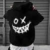 Men's Street Style Fun Evil Smiley Face Hoodie by Inlyline