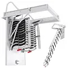 [US Local Warehouse] Ceiling Mounted Attic Ladder w/Handrails Retractable Loft Stairs 660LBS Capacity