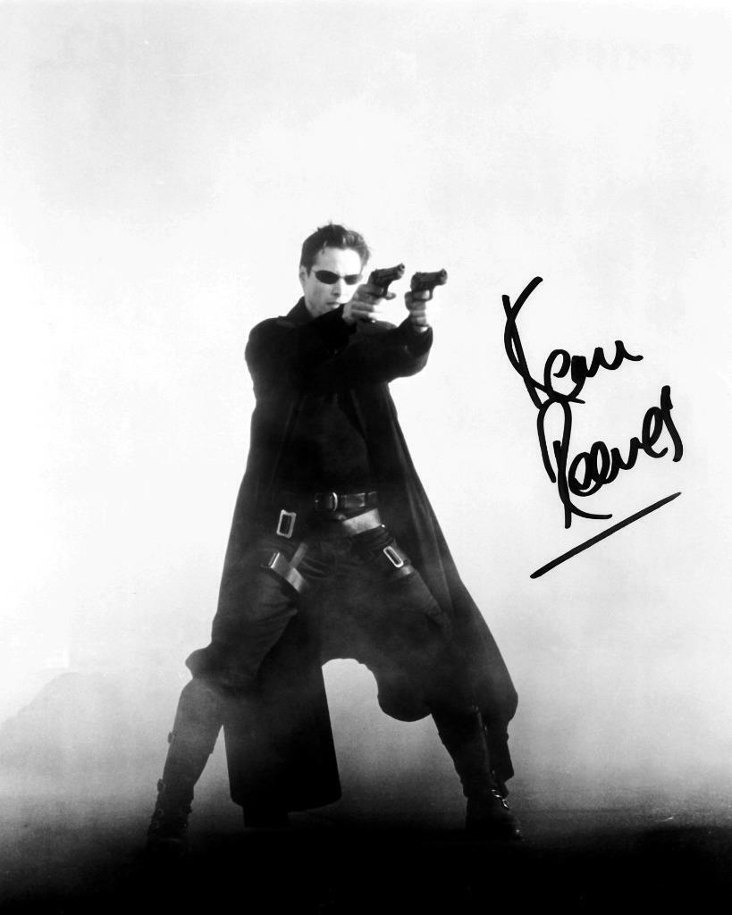 Keanu Reeves Neo Matrix SIGNED AUTOGRAPHED 10 X 8