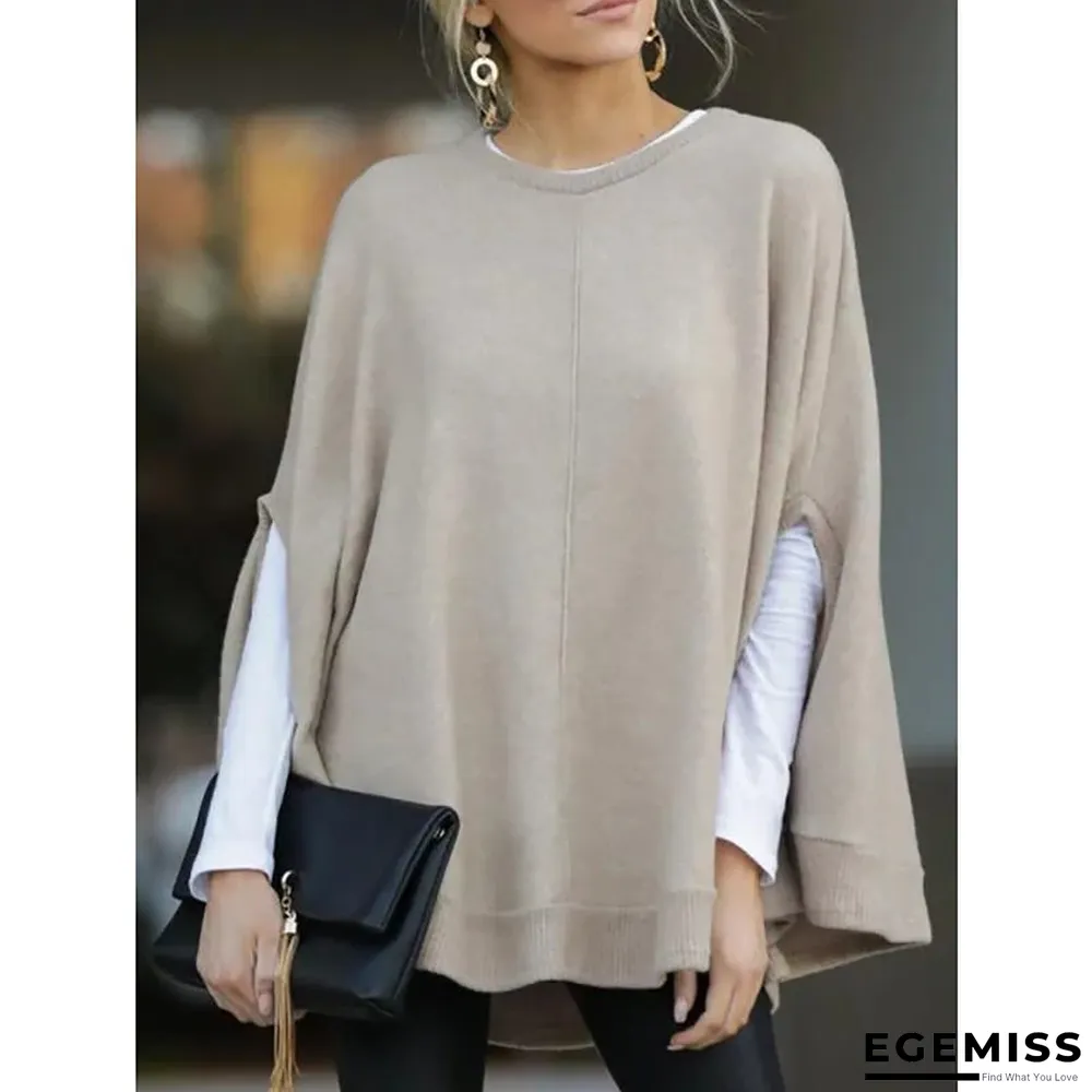 Casual Knitted Fall Solid Blouse | EGEMISS