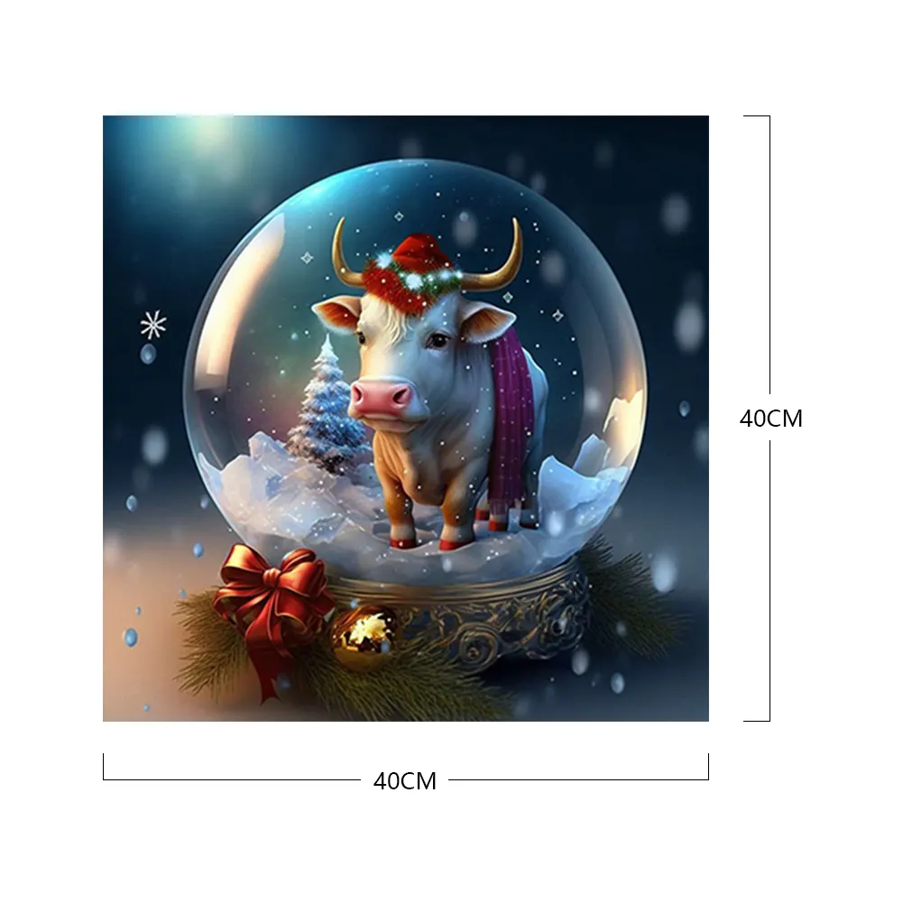 DIY Paint By Number 40*40cm - Crystal Ball-Cow