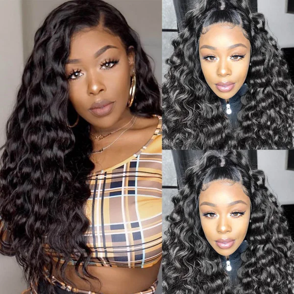 Loose Deep HD Lace Full Lace Wigs Virgin  Human Hair Wigs