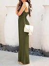 Empire Sleeveless Wide Leg Jumpsuits