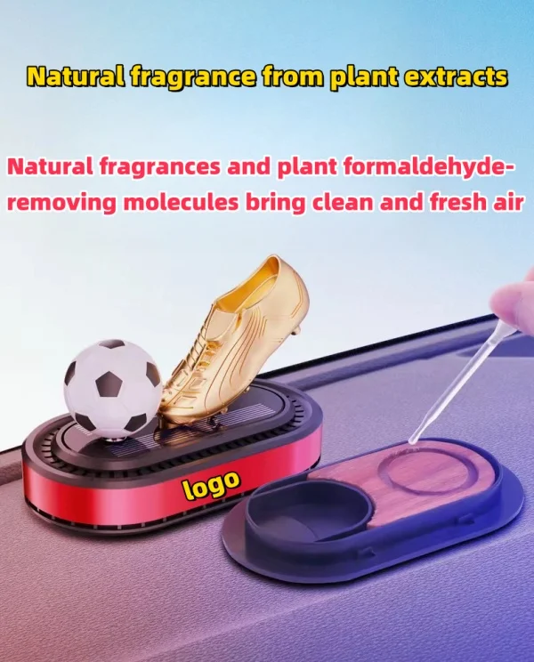 Solar Rotating Football Golden Boots Jewelry Ornaments