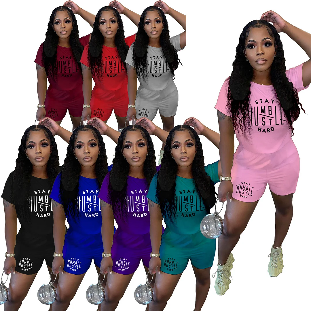 Fashion New Printed Round Neck Shorts Set | IFYHOME