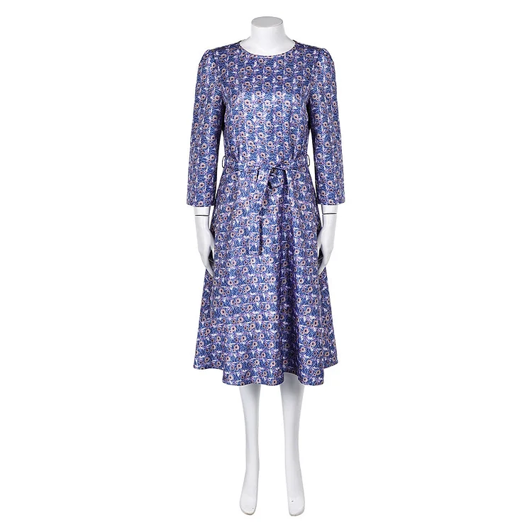 Beetlejuice 2 (2024) Astrid Deetz Blue Dress Outfits Cosplay Costume Halloween Carnival Suit