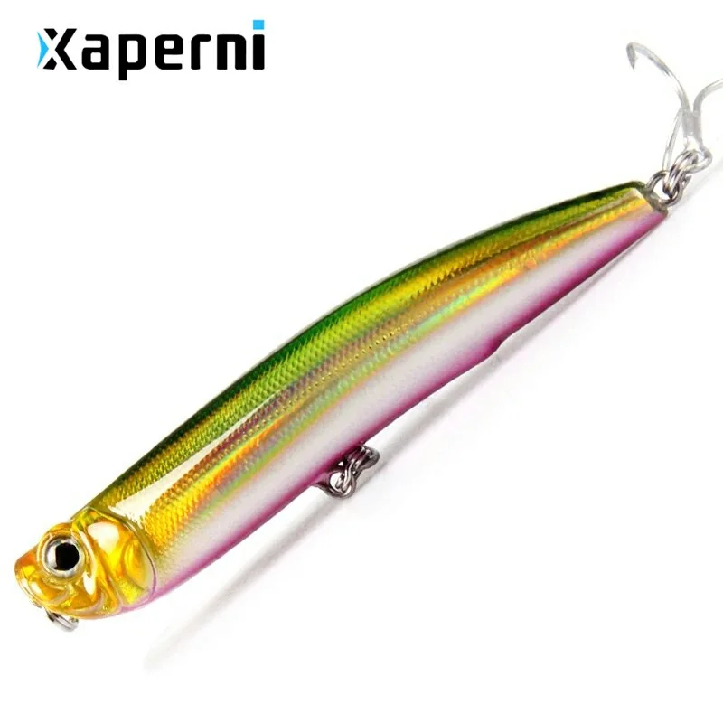 Xaperni professional hot quality fishing lures, assorted colors, penceilbait 100mm 10g, Floating,topwater,Free shipping minnow