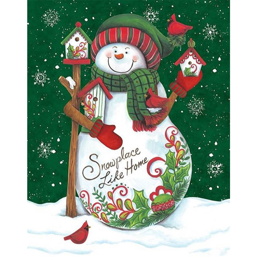 

Snowman - Round Drill Diamond Painting - 35*45CM, 501 Original