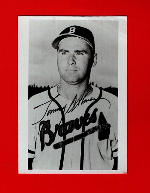 1942-52 TOMMY HOLMES-BOSTON BRAVES AUTOGRAPHED GLOSSY PC SIZED Photo Poster painting-(d.2008)