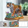 2D Flat DIY Tiger Diamond Art Pendant Diamond Painting Set Home Decoration Craft