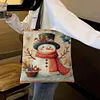 【Limited Stock Sale】Christmas Snowman And Bird-11CT DIY Stamped Cross Stitch Shopping Bag 40*40cm tapestrymarket