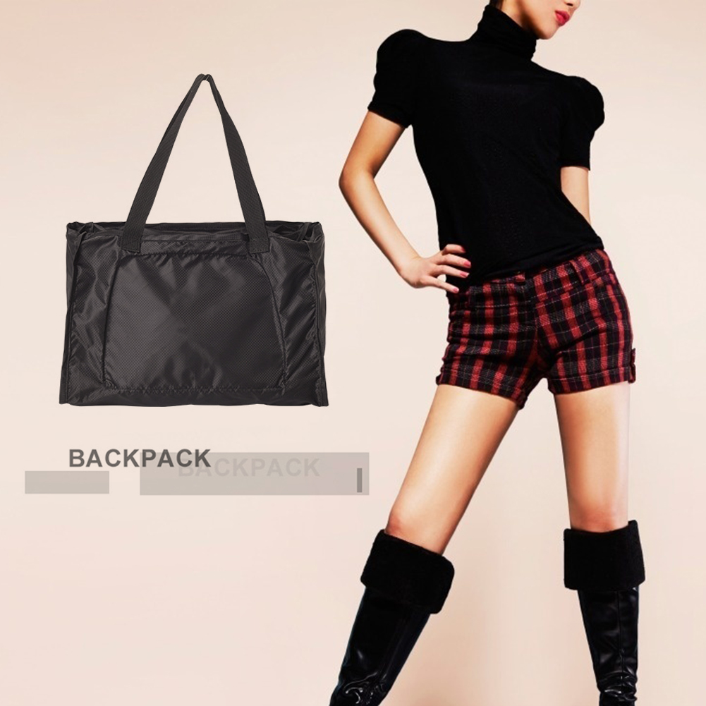 

Foldable Shopping Bag Waterproof Pure Color Women Men Travel Sport Backpack, 501 Original