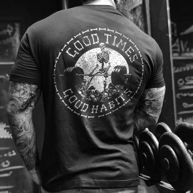 Livereid Good Times Good Habits Printed Men's T-shirt - Livereid