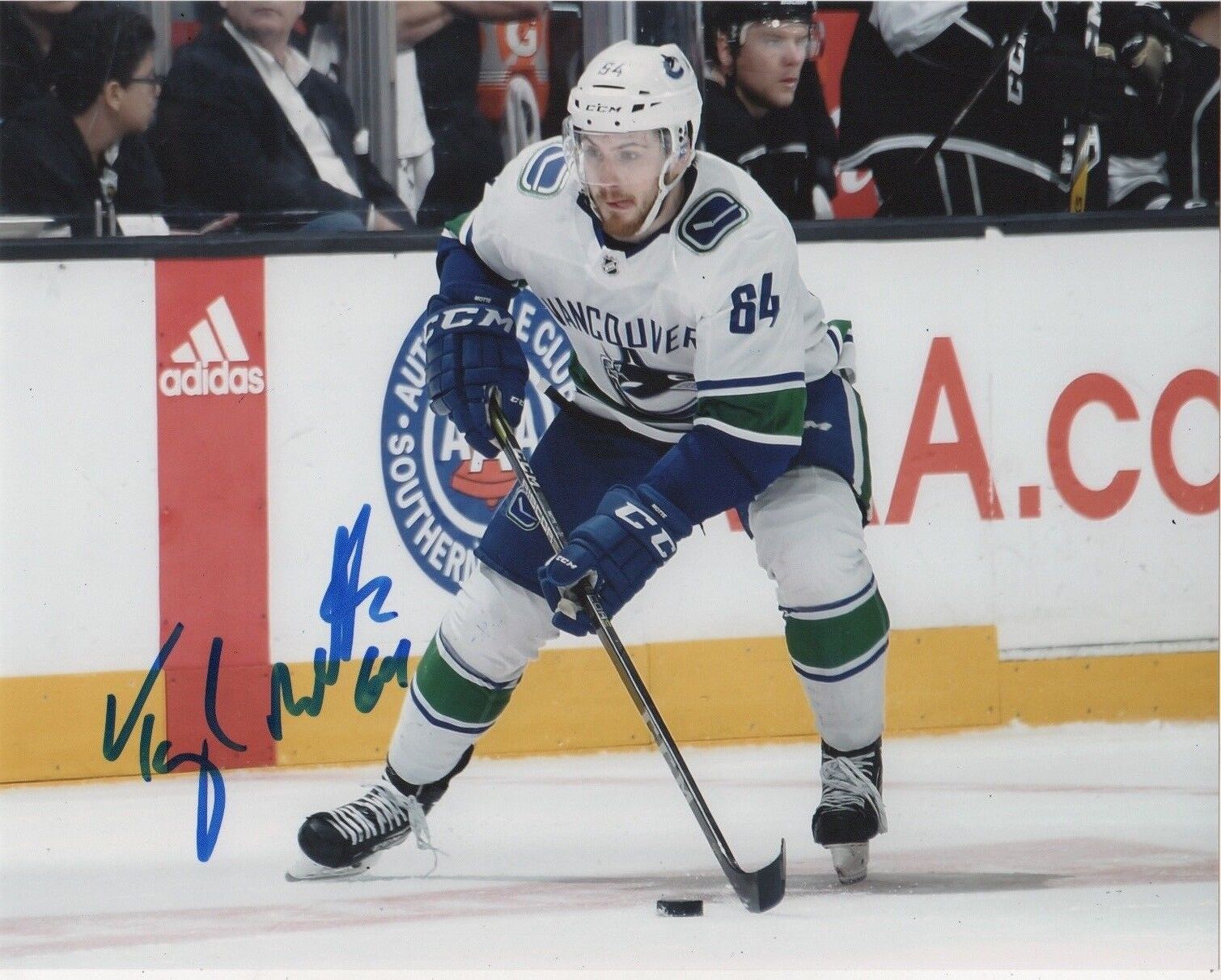 Vancouver Canucks Tyler Motte Signed Autographed 8x10 NHL Photo Poster painting COA #10