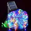 Outdoor Solar Tube Rope Led Light Garden Christmas Decoration Fairy String Light 32m/22M/12M/7M Outdoor Wedding Party Led Lamp