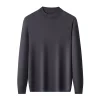 Men's half turtleneck solid color wool sweater