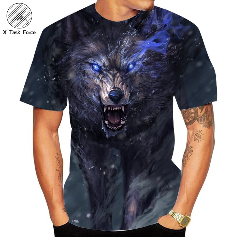 

Wolf - 3D Printed Men T Shirt, Xl, 501 Original